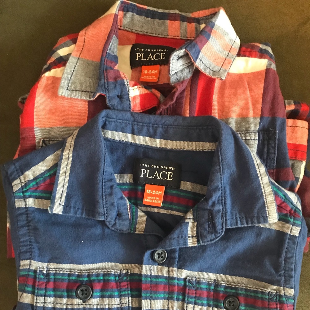 Children Place long sleeve 2 shirt bundle